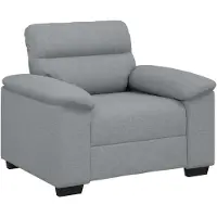 vidaXL Fauteuil gris clair 60 cm tissu