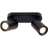 LEDVION Spot LED Plafond Smart Noir 2 spot GU10 4.9W RGB+CCT