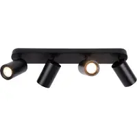 LEDVION Spot LED Plafond Smart Noir 4 spot GU10 4.9W RGB+CCT
