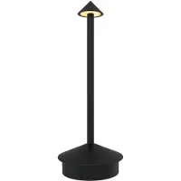 LEDVION Lampe de Table LED Rechargeable Noir Mat 40 Lumens 2700K-5000K