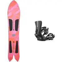 Burton - Packs (snowboard + fix) - Snowboard freeride - Pack Ft Channelsurfer 2026 en Bois - Rose