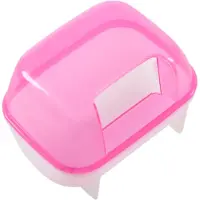 Torribaly Cage de bain pour petits hamsters rose et blanc, 10 x 7,7 cm