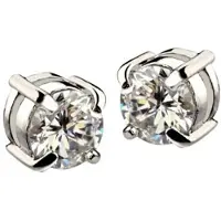 Torribaly paire de boucles d'oreilles ? tige tendance blanc + argent