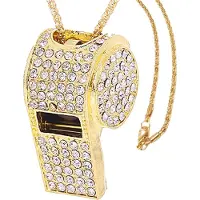 Torribaly Sifflet en métal brillant avec strass et porte-clés pour arbitres, entraîneurs et enseignants