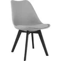 Leobert Chaise - - Mark - Gris/Pieds Noirs - 49 X 43 X 82 Cm