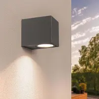 LEDVION Applique murale 35W douille GU10 sans ampoule IP54 dimmable cube