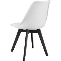 Leobert Chaise - - Mark - Blanc/Pieds Noirs - 49 X 43 X 82 Cm