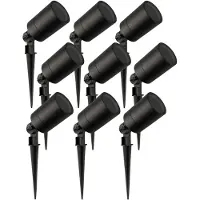 LEDVION Lot de 9 LED Extérieur Spot IP65 GU10 orientable sans ampoule