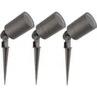 LEDVION Lot de 3 LED Extérieur Spot IP65 GU10 3W orientable sans ampoule