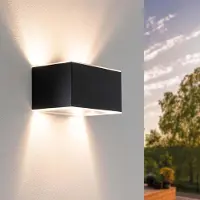 LEDVION applique solaire LED noir 2W blanc chaud IP44