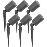 LEDVION Lot de 6 LED Extérieur Spot IP65 GU10 3W orientable sans ampoule