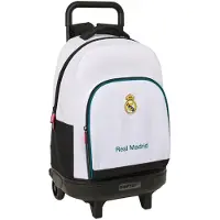 Safta Real Madrid 26/27 33l Wheeled Backpack Blanc Enfants