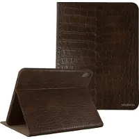 Selencia Coque Croco pour Apple iPad Air 11 pouces (2026) M4 / (2025) M3 / (2024) M2 / Air 5 (2022) / Air 4 (2020) - Choco Brown
