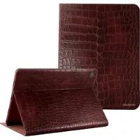 Selencia Coque Croco pour Samsung Galaxy Tab A11 Plus / A9 Plus - Burgundy