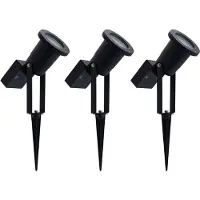 LEDVION Lot de 3 LED Extérieur Spot IP65 GU10 orientable sans ampoule