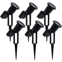 LEDVION Lot de 6 LED Extérieur Spot IP65 GU10 orientable sans ampoule