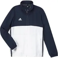 Adidas Veste d'équipe T16 pour enfants, bleu marine et blanc, AJ5323