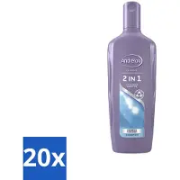 Unilever Shampooing Andrélon 2 en 1 pour un lavage rapide et efficace - pack avantage - 20 pièces