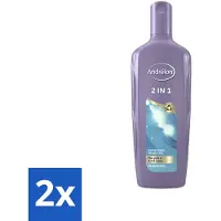Unilever Shampooing Andrélon 2 en 1 - Nettoie et nourrit - 300 ml - Pack avantage - 2 pièces