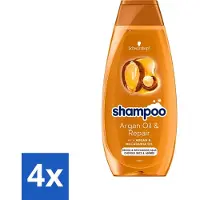 Schwarzkopf - Shampooing Huile d'Argan & Réparateur - Nourrit et Fortifie - 400 ml - Lot Avantageux - 4 pièces