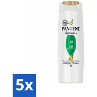 Pantene - Shampooing - Lisse & Soyeux - Nourrit et Fortifie - Pour les cheveux crépus - 225 ml - Pack Avantage - 5 pièces