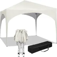 Markenlos Tente de réception, imperméable, pliable et polyvalente - Beige