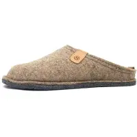 Rohde Lucca-H : Chaussons d'intérieur pour hommes, type pantoufle, couleur beige, pour un usage quotidien et décontracté