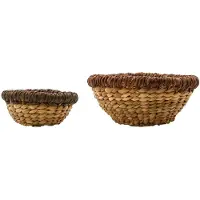 House Doctor Basket, HDLogan, Nature, French roast, Mulberry (2x)