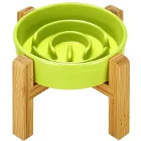 OEM Bassin en céramique pour chiens de petite taille - Ø 16 cm - vert citron