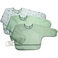 OEM Jambières imperméables pour bébé à jambes longues avec ouverture, lot de 3, fermeture velcro, Oeko-Tex 100, lavables, vert, taille unique