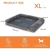 StarTech.com Coussin pour chien XL - Lit pour chien / Canapé pour chien - Housse amovible et imperméable - Lavable en machine - Bordure haute avec coussin - Noyau en mousse - Tissu Oxford et peluche - Gris