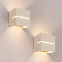 LEDVION lot de 2 applique murale LED beige 3W IP54 Up Down