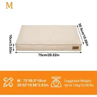 StarTech.com Coussin pour chien taille M - Forme rectangulaire - Pour chiens de taille moyenne - Semelle en mousse - Doublure imperméable - Housse en lin amovible - Lavable en machine - Couleur kaki