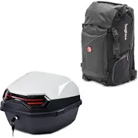 Bagtecs Set : Sac à dos # HX5 Sacoche arrière 45Ltr avec porte-casque + Topcase BT11