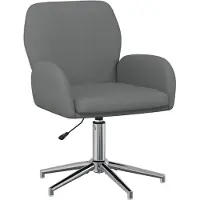 vidaXL Fauteuil de bureau, 54 x 58 x 90 cm, gris foncé, revêtement en tissu