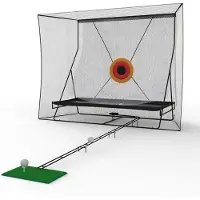 StarTech.com Filet d'entraînement de golf - Filet de formation robuste - 3,05 x 2,44 m - Système de récupération des balles - Structure en métal - Adapté pour une utilisation intérieure et extérieure - Noir