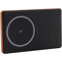 RealPower 577147 PB-5000, batterie externe ultra-fine, 5000 mAh, compatible MagSafe, couleur orange