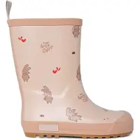 Liewood Bottes en caoutchouc mastic / rose / poudre / rouge vif