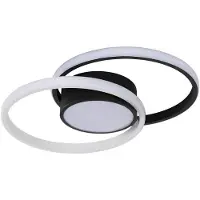 OEM Plafonnier, design moderne, variateur d'intensité avec télécommande, noir et blanc, 40W