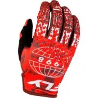 FLY Racing Kinetic Blur Off-road Gloves Rouge L