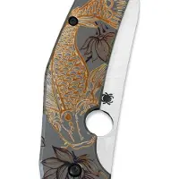 Spyderco Couteau pliant SpydieChef CQI, gold hakuun