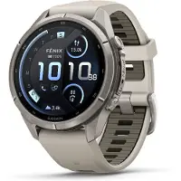 Garmin FENIX 9 PRO INREACH 43 MM TITANIUM WITH FOG GRAY/DARK SANDSTONE SILICONE BAND