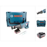 Bosch GSA 18 V-LI Professional 18 V Scie sabre sans fil avec boîtier L-Boxx + 1x Batterie GBA 5,0 Ah Li-lon - sans Chargeur