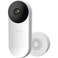 Laxihub BellCam Rechargable Battery 5G Wi-Fi 1080P Video Doorbell with wireless jingle, Caméra réseau, Blanc