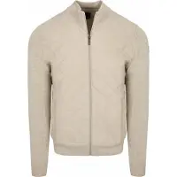 Casamoda Gilet Zippé Hybride Matelassé Taupe
