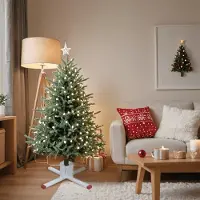 Prolenta Maison Exclusive - Support pour sapin de Noël, blanc, 61x61x15,5 cm