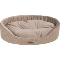 Amiplay Panier à chien ovale SIDNEY beige taille S, M, L, XL, XXL Taille : XXL - 86x76x17,5 cm
