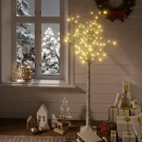 Prolenta Maison Exclusive - Sapin de Noël avec 156 LED, 1,5 mètre, lumière blanche chaude, pour intérieur et extérieur