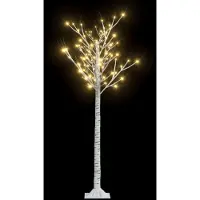 Syfax Arbre de Noël avec 156 LED, 1,5 mètre, lumière blanche chaude, pour intérieur et extérieur