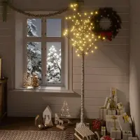 Prolenta Maison Exclusive - Sapin de Noël avec 200 LED, 1,8 m, lumière blanche chaude, pour intérieur et extérieur
